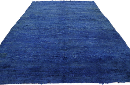 7 x 10 Vintage Blue Beni Mrirt Moroccan Rug 21280