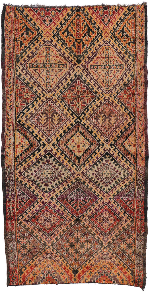 7 x 13 Vintage Beni MGuild Moroccan Rug 21287