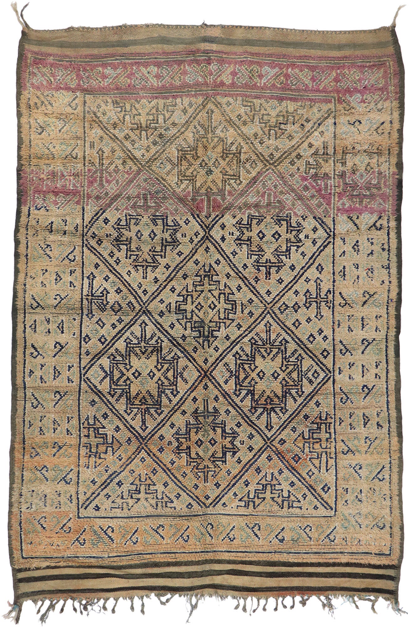 6 x 8 Vintage Zayane Moroccan Rug 21289