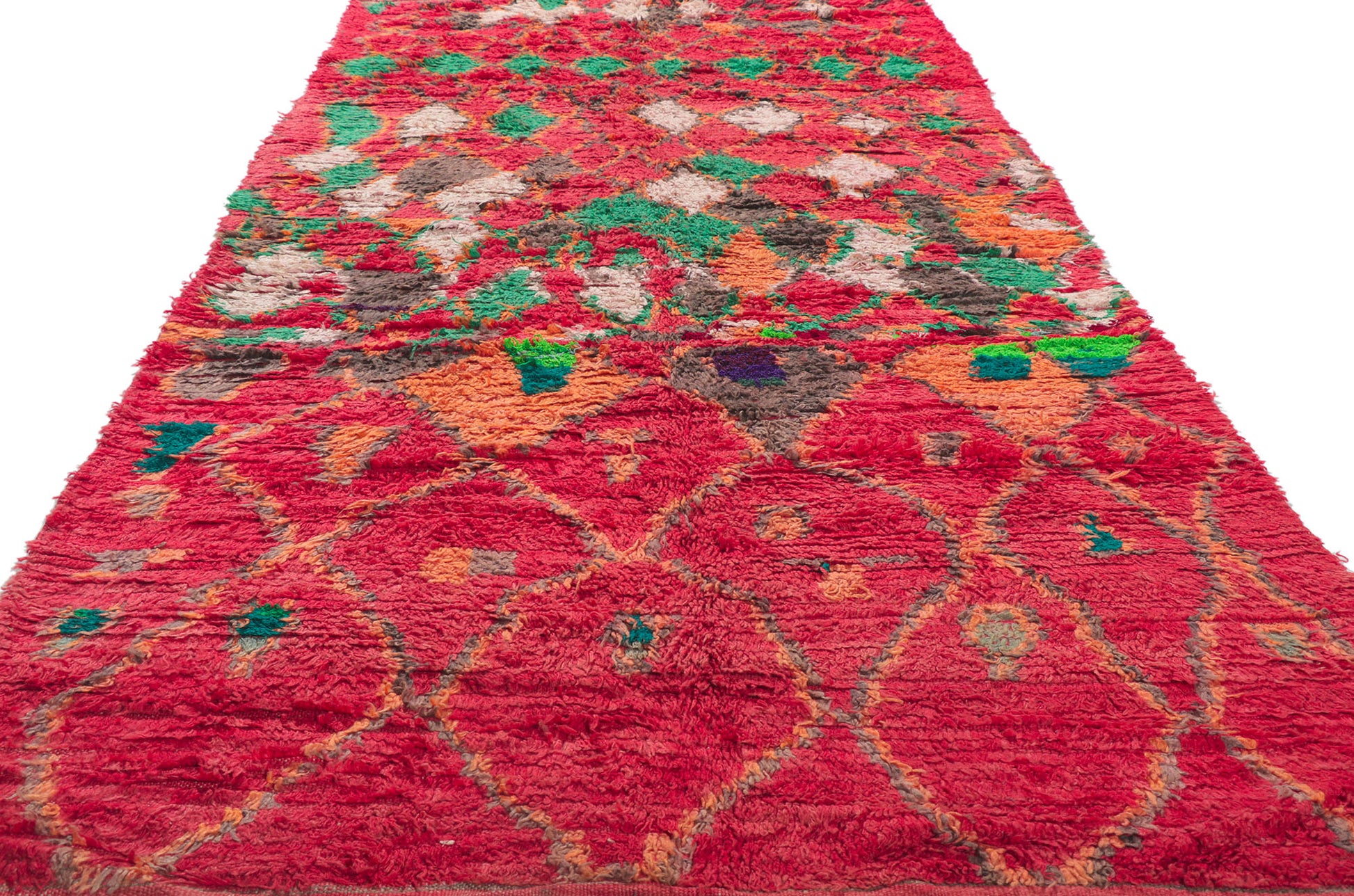 5 x 11 Vintage Red Boujad Moroccan Rug 21294