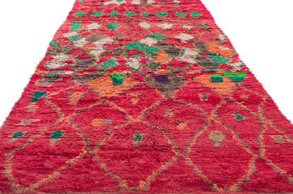 5 x 11 Vintage Red Boujad Moroccan Rug 21294