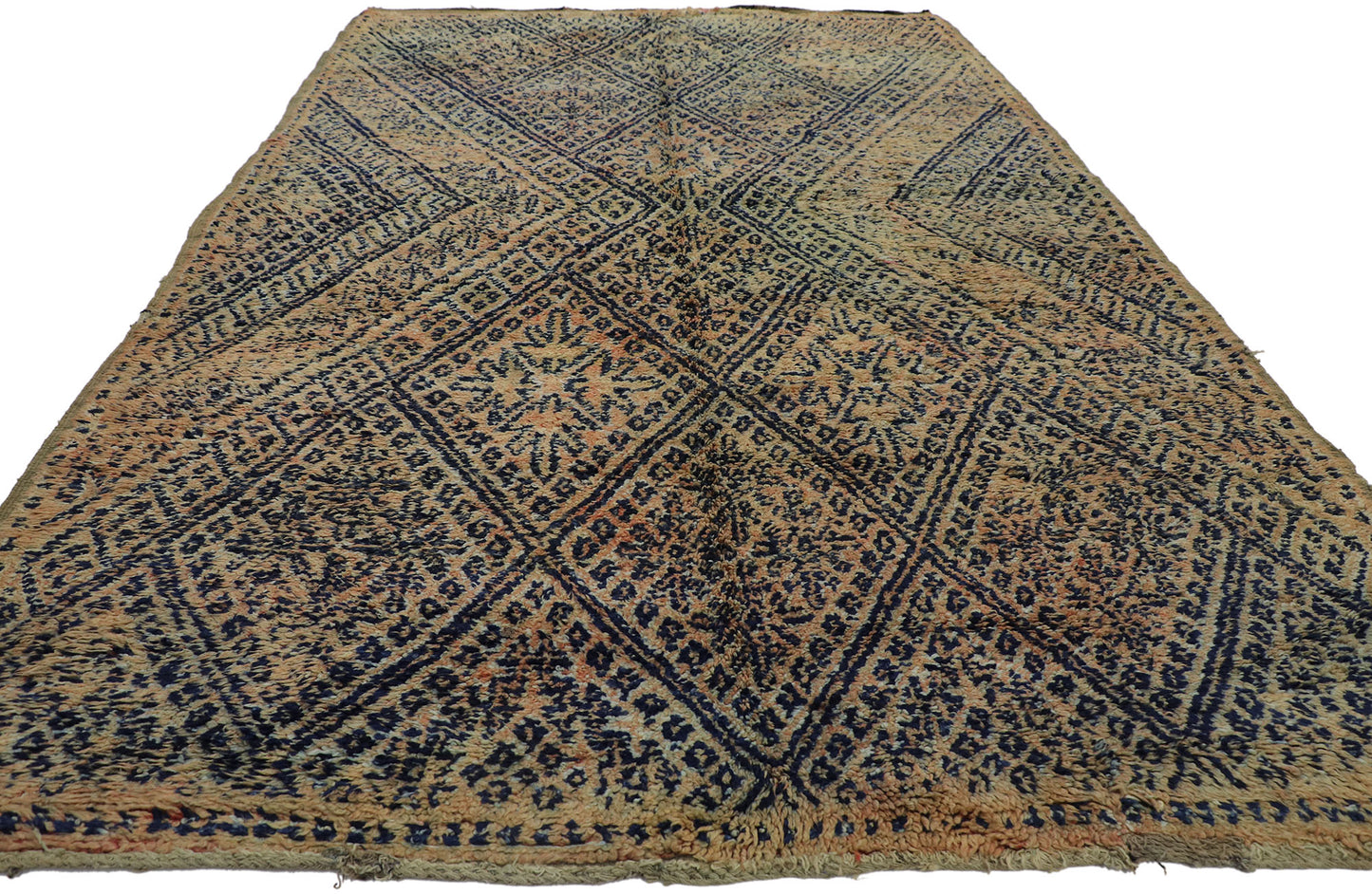 7 x 11 Vintage Beni MGuild Moroccan Rug 21299
