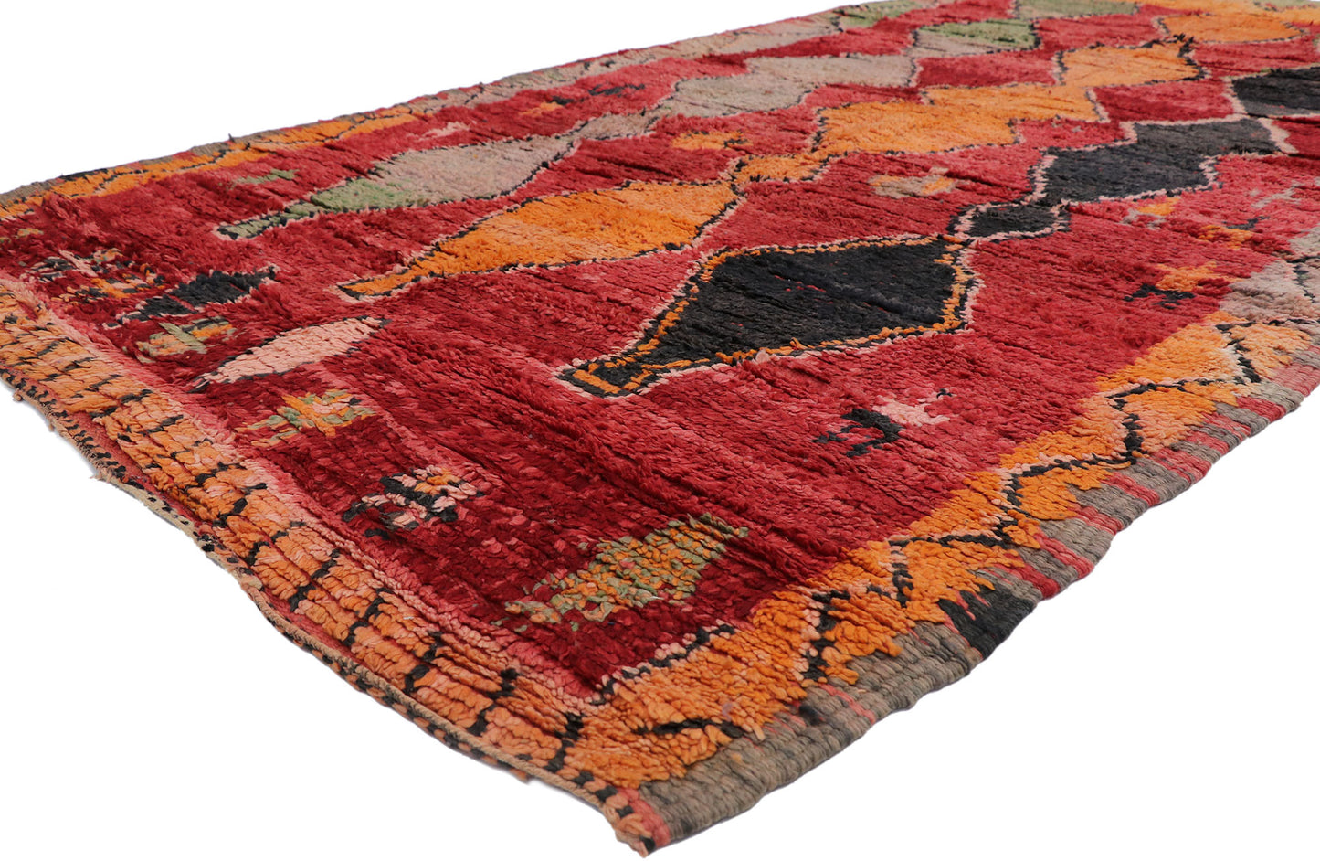 6 x 10 Vintage Red Moroccan Rug 21306