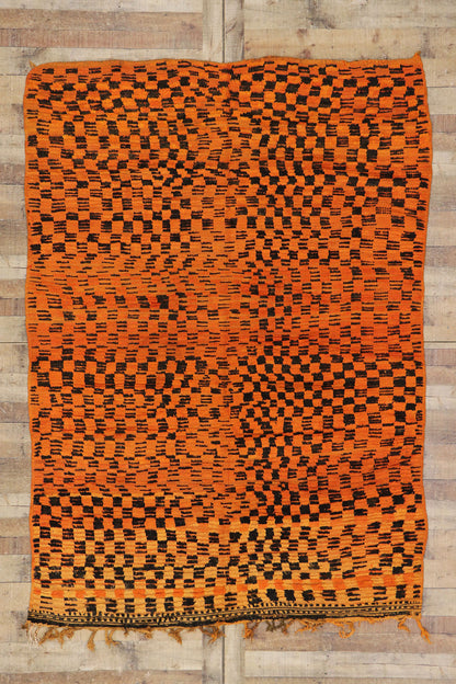 6 x 9 Vintage Orange Moroccan Rug 21319