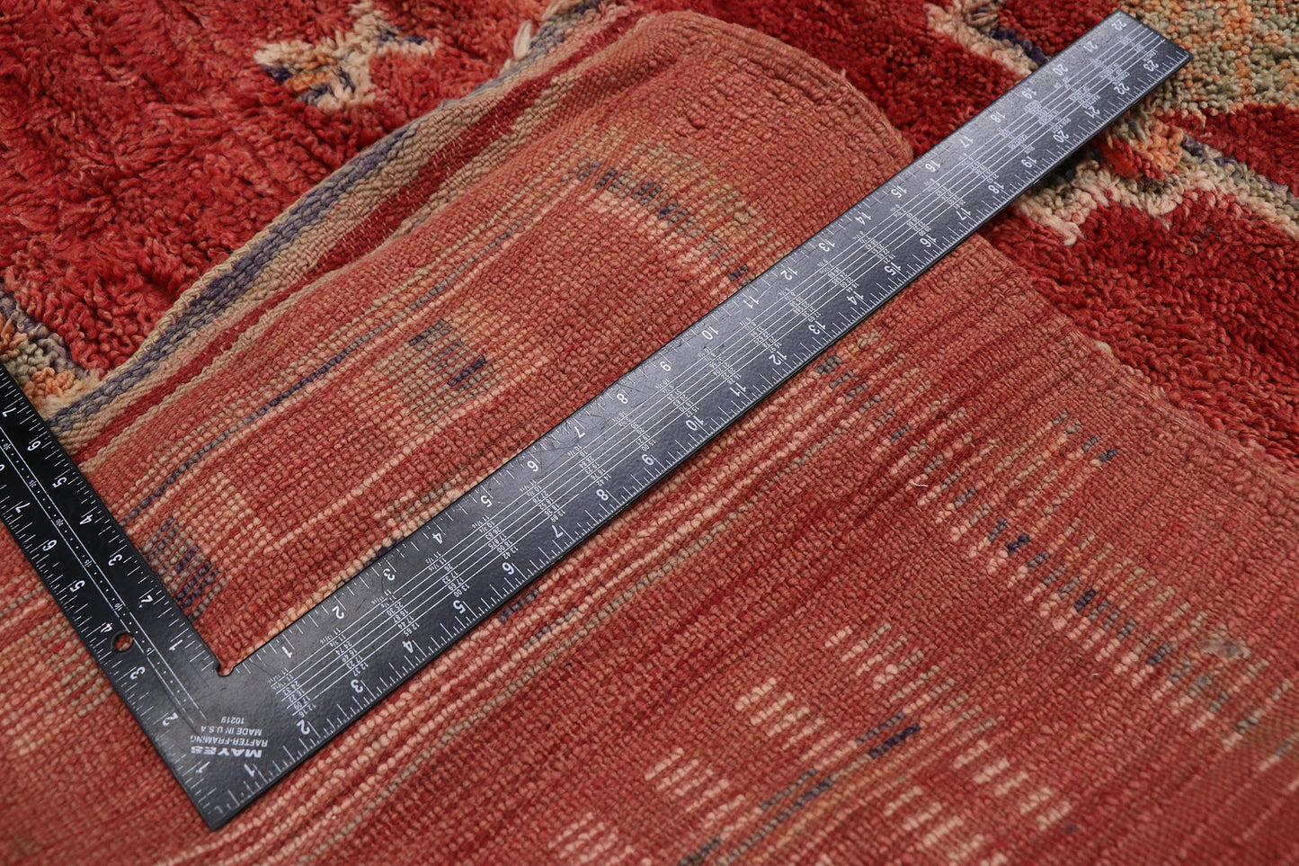 6 x 9 Vintage Red Moroccan Rug 21323
