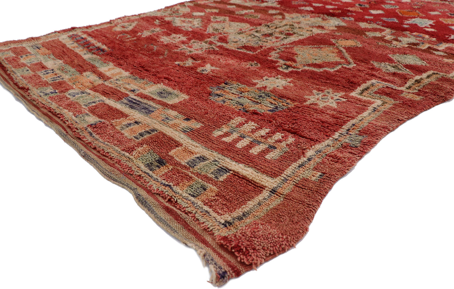 6 x 9 Vintage Red Moroccan Rug 21323