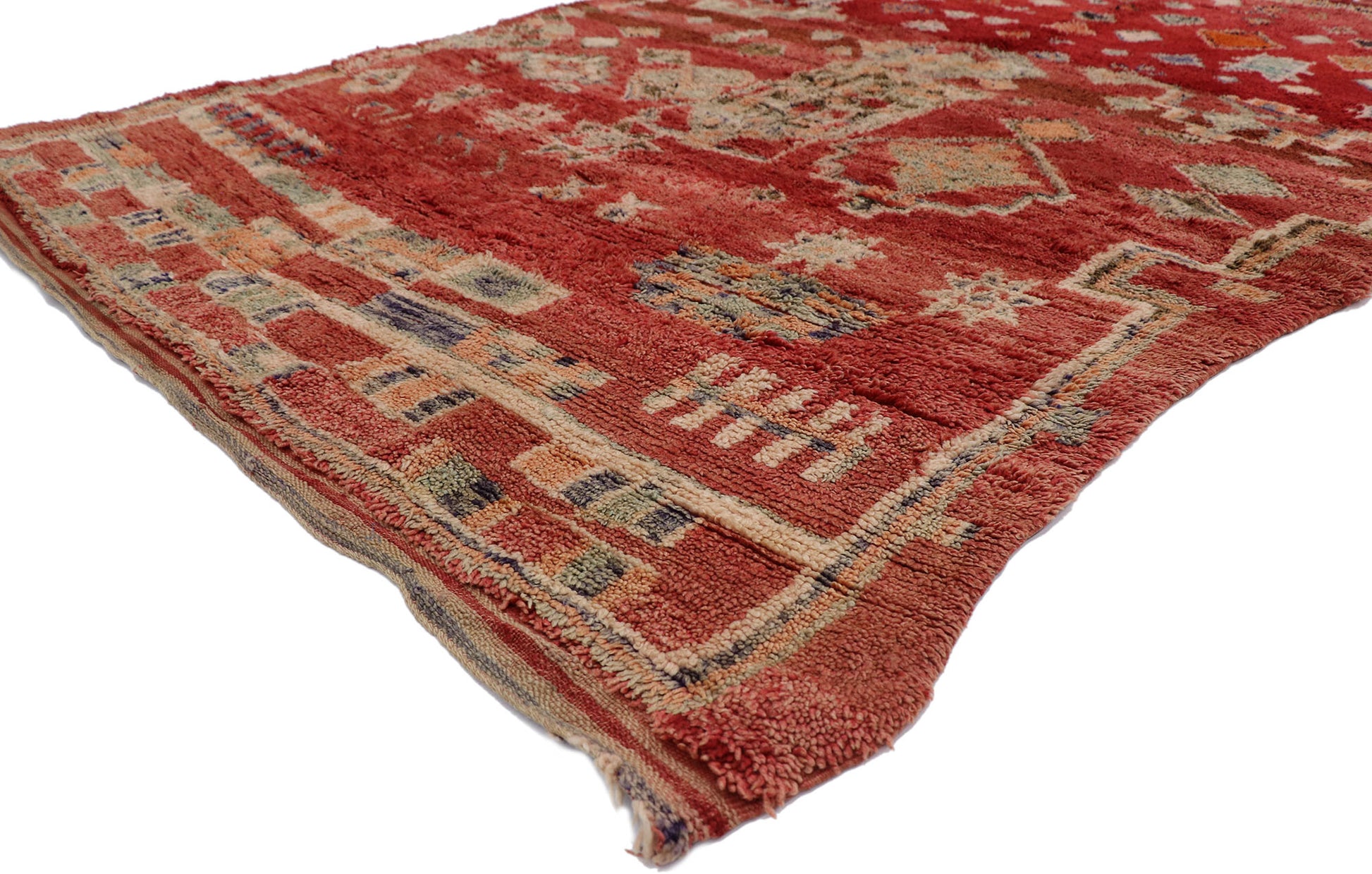 6 x 9 Vintage Red Moroccan Rug 21323