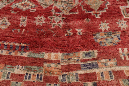 6 x 9 Vintage Red Moroccan Rug 21323