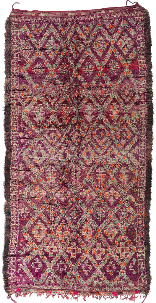 6 x 12 Vintage Purple Beni MGuild Moroccan Rug 21336