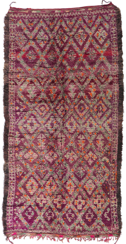 6 x 12 Vintage Purple Beni MGuild Moroccan Rug 21336