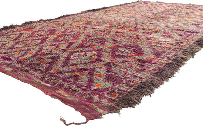6 x 12 Vintage Purple Beni MGuild Moroccan Rug 21336