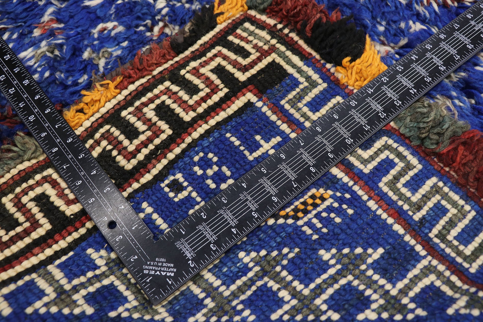 7 x 13 Vintage Blue Beni MGuild Moroccan Rug 21337