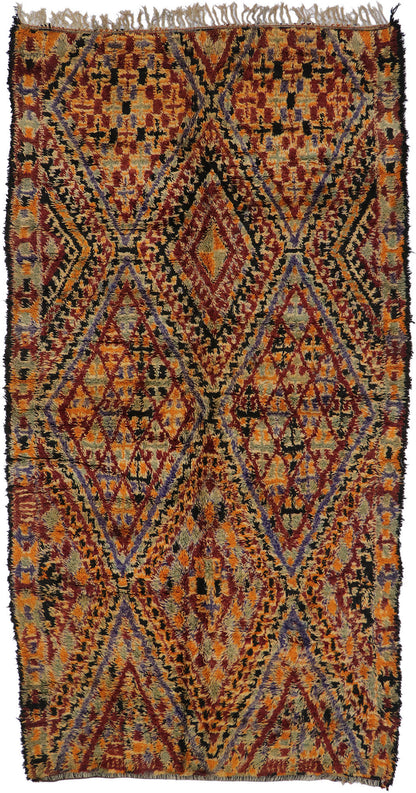 7 x 13 Vintage Beni M'Guild Moroccan Rug 21339