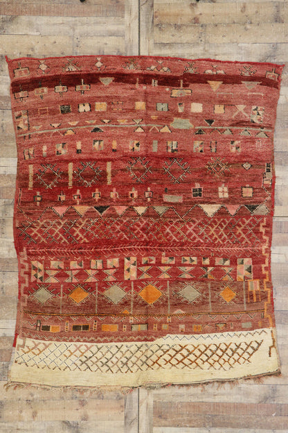 6 x 7 Vintage Boujad Moroccan Rug 21345