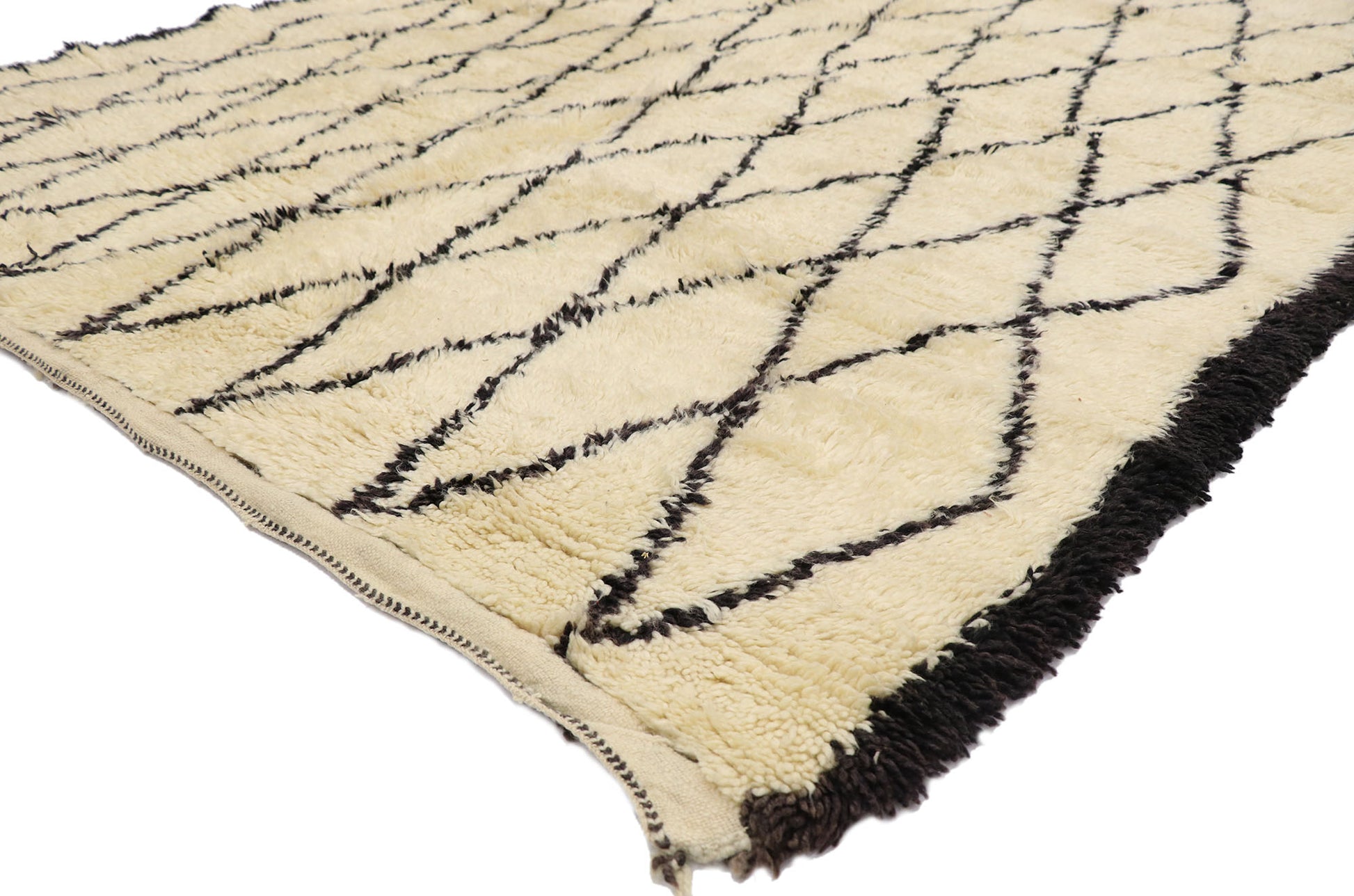 6 x 7 Vintage Moroccan Beni Ourain Rug 21349