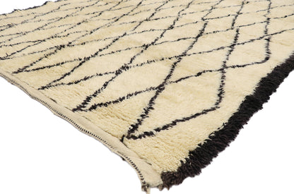 6 x 7 Vintage Moroccan Beni Ourain Rug 21349
