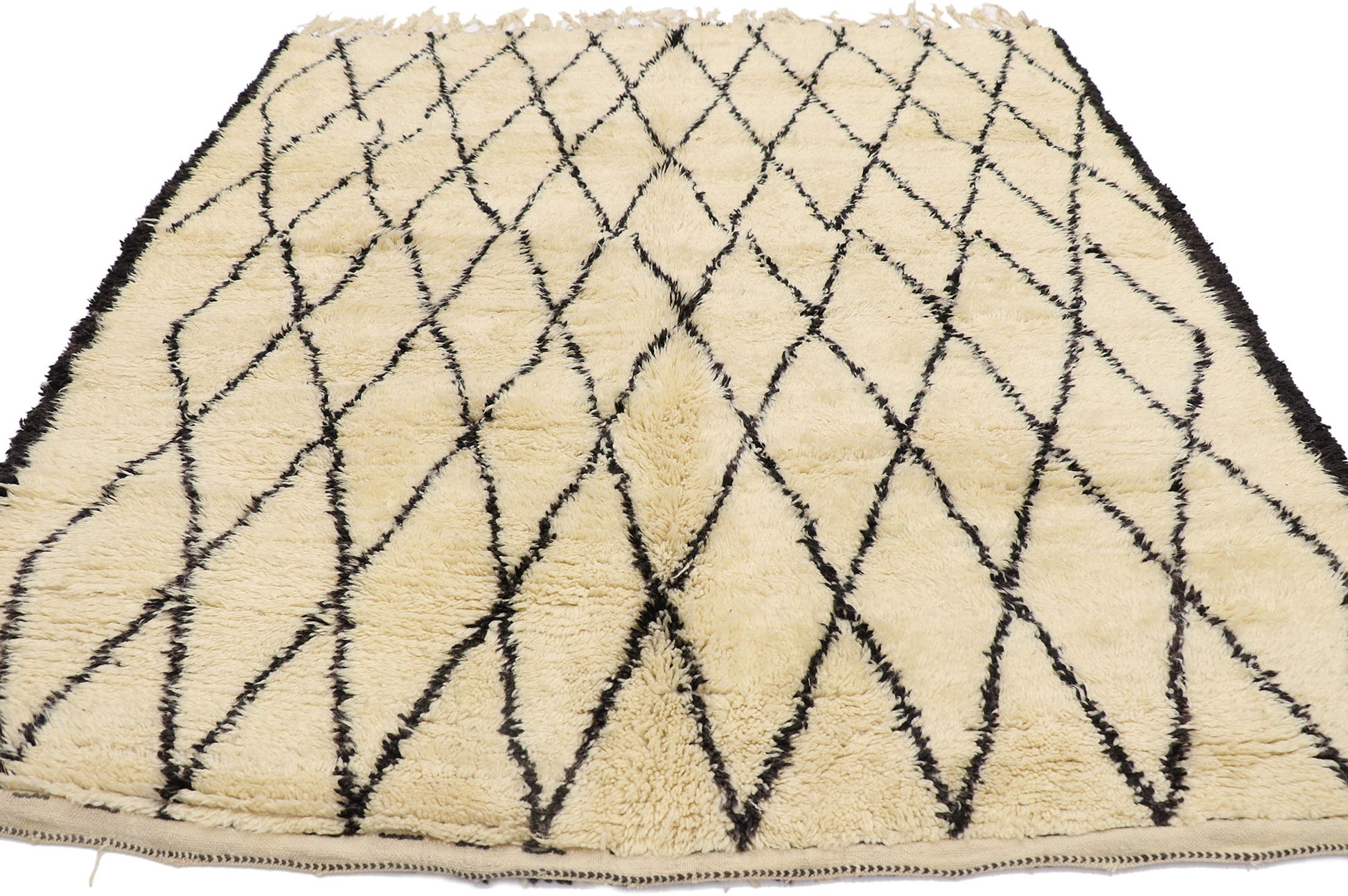 6 x 7 Vintage Moroccan Beni Ourain Rug 21349