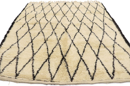 6 x 7 Vintage Moroccan Beni Ourain Rug 21349