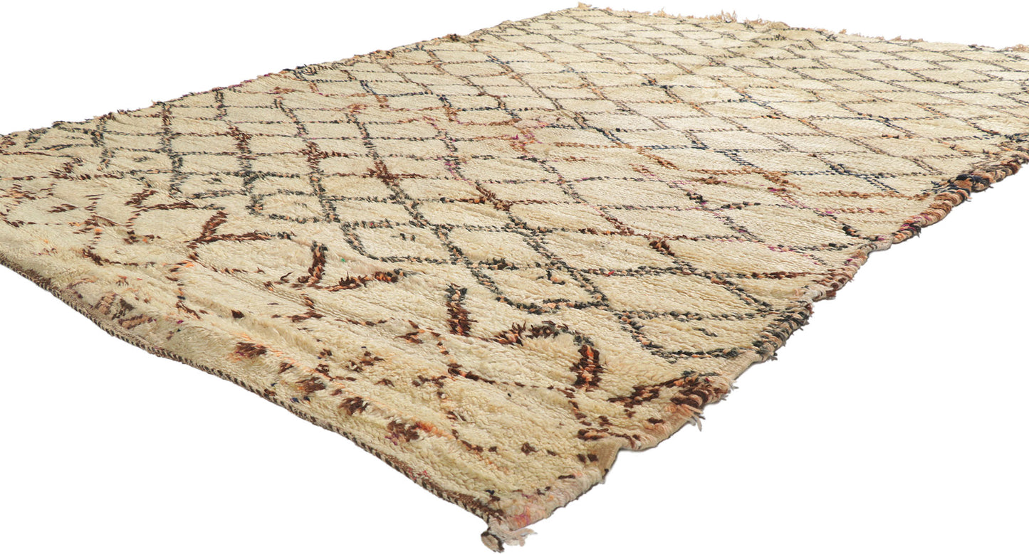 6 x 8 Vintage Moroccan Beni Ourain Rug 21352