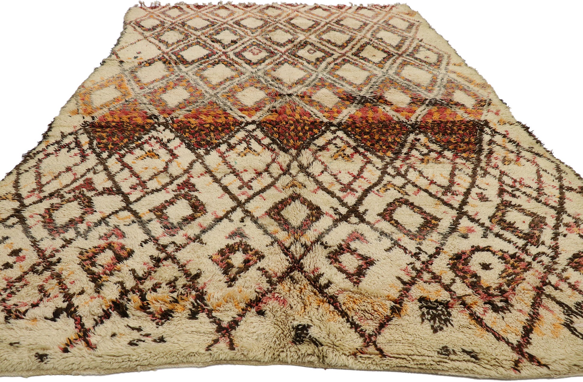 8 x 11 Vintage Moroccan Beni Ourain Rug 21353