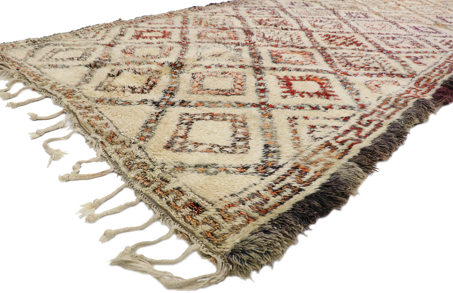 6 x 13 Vintage Moroccan Beni Ourain Rug 21355