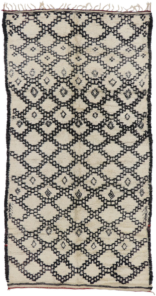 6 x 12 Vintage Moroccan Beni Ourain Rug 21362