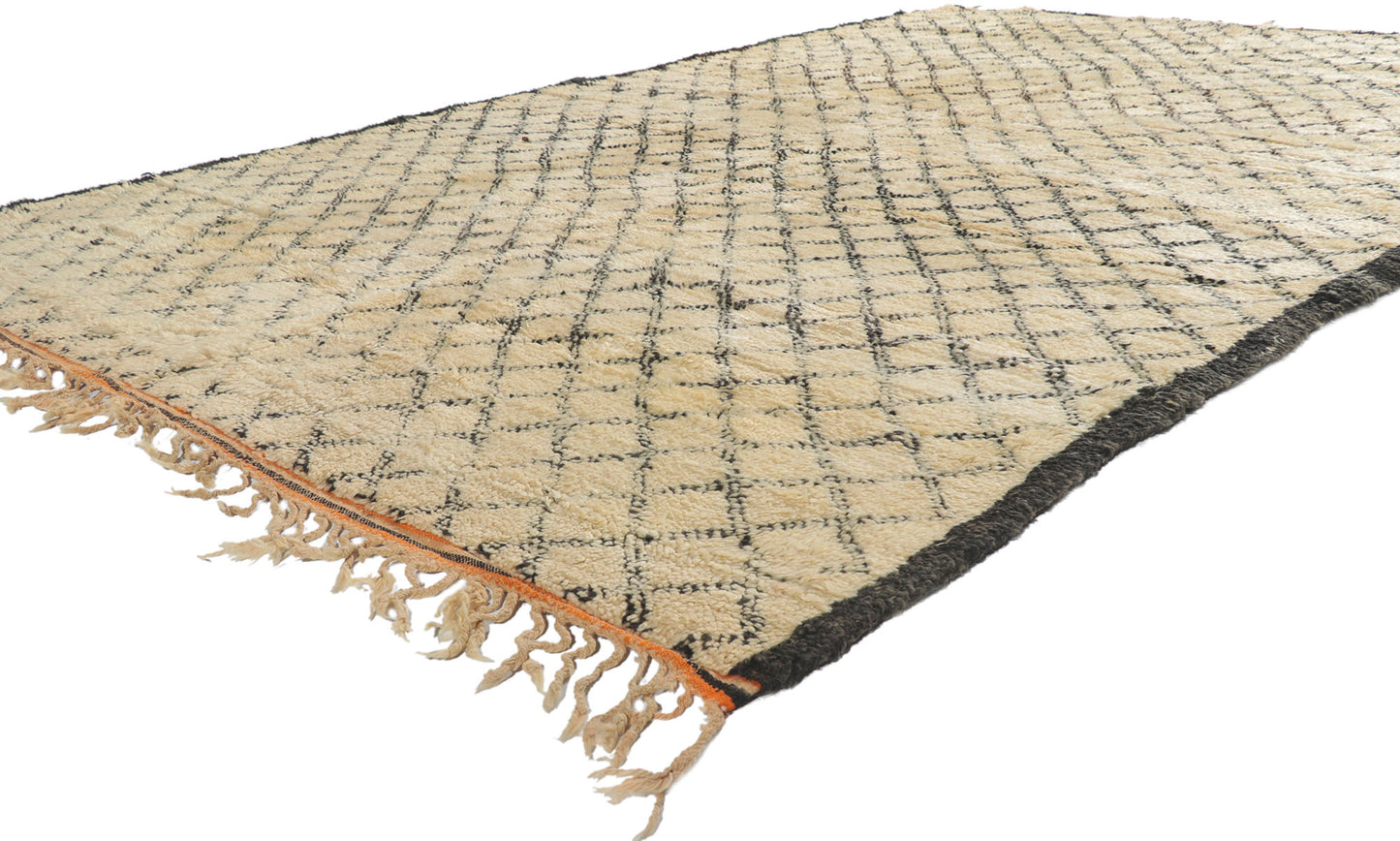 7 x 10 Vintage Moroccan Beni Ourain Rug 21363