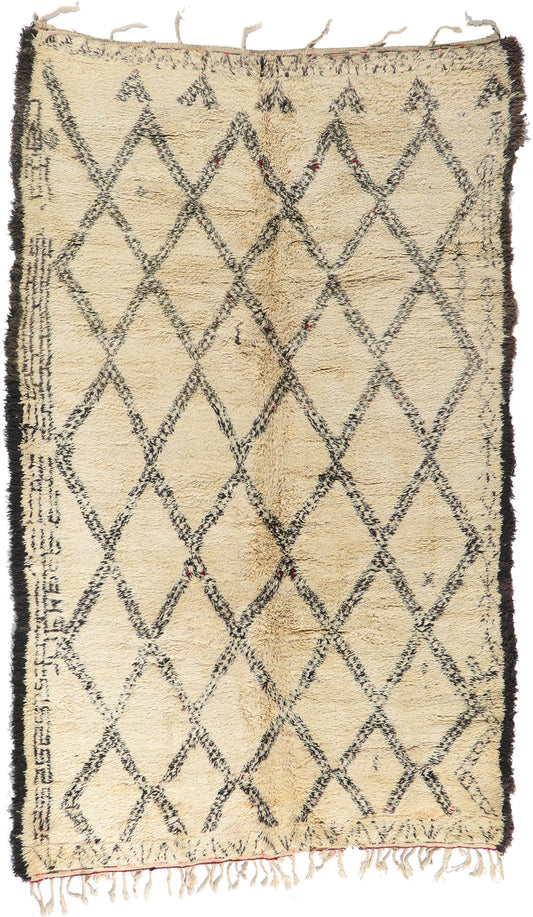 7 x 12 Vintage Moroccan Beni Ourain Rug 21364