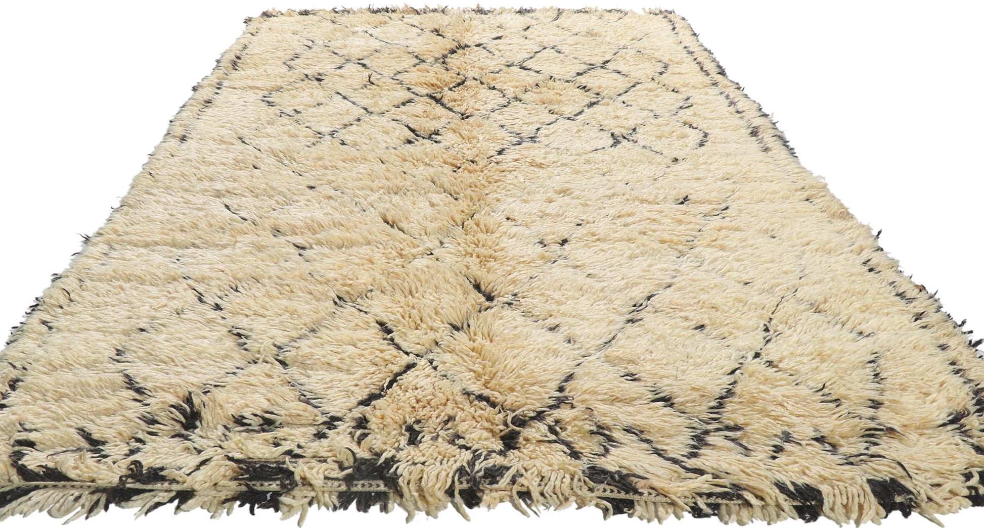 6 x 10 Vintage Moroccan Beni Ourain Rug 21365