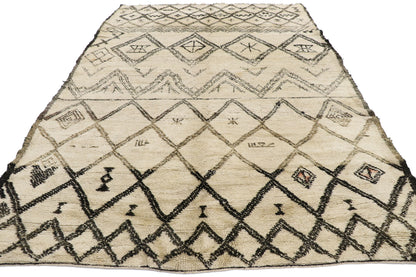 6 x 10 Vintage Moroccan Beni Ourain Rug 21370