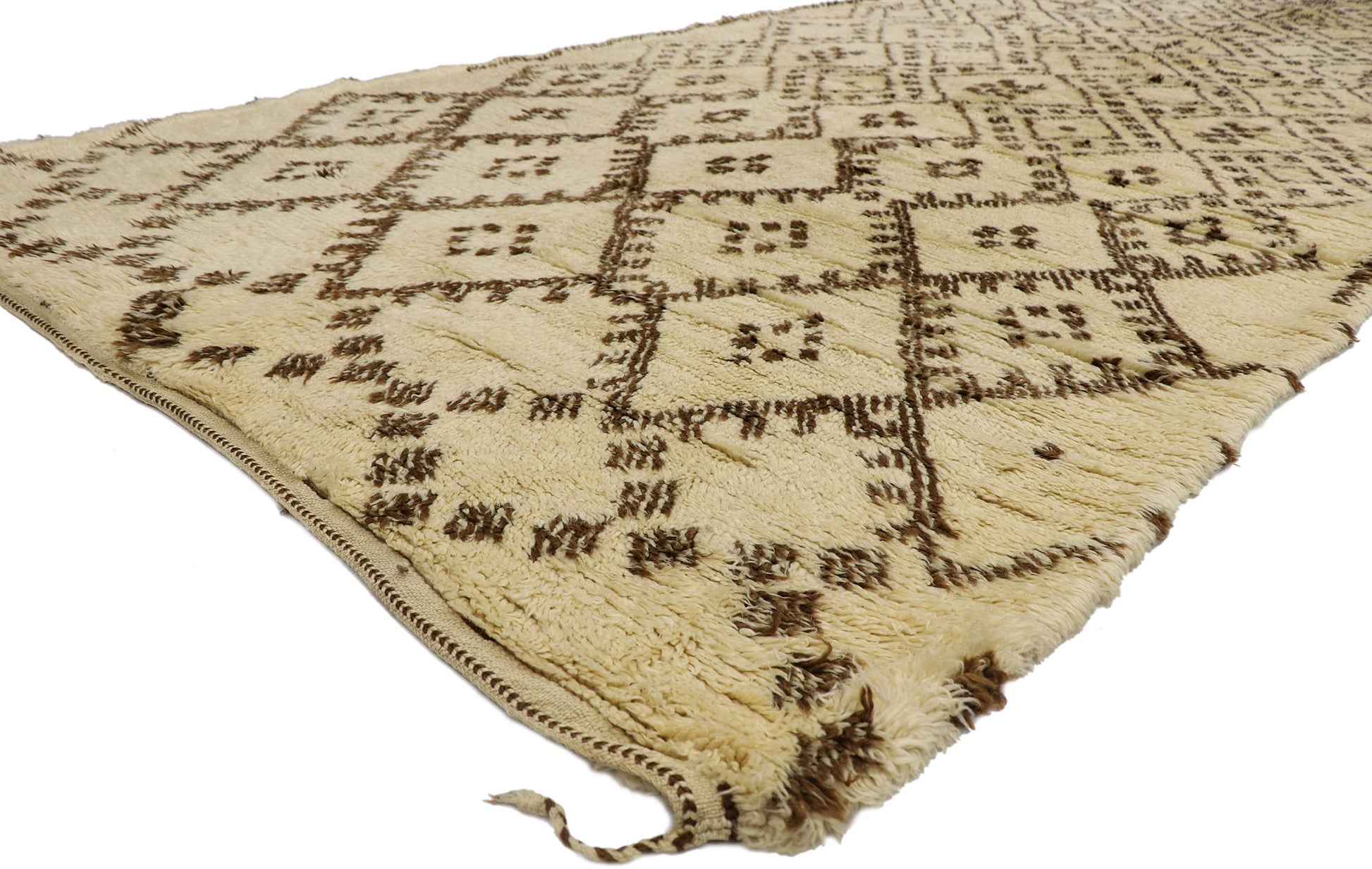 7 x 13 Vintage Moroccan Beni Ourain Rug 21371