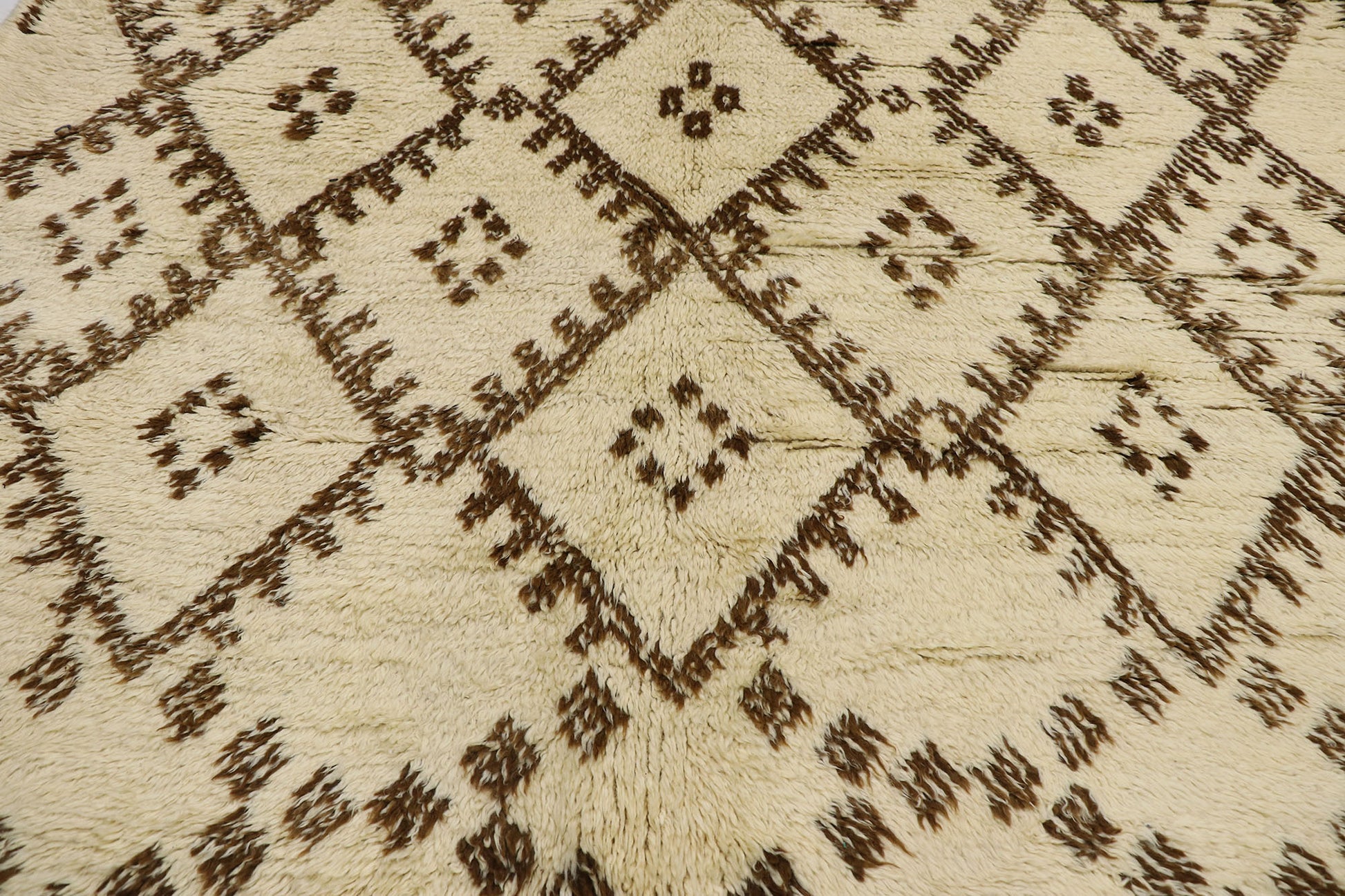 7 x 13 Vintage Moroccan Beni Ourain Rug 21371
