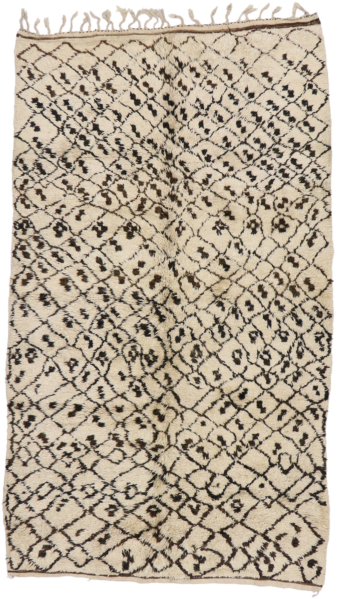 7 x 11 Vintage Moroccan Beni Ourain Rug 21373