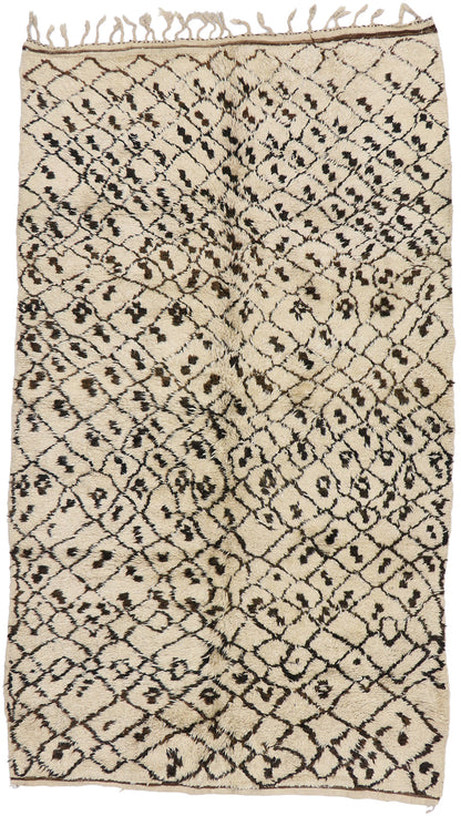 7 x 11 Vintage Moroccan Beni Ourain Rug 21373