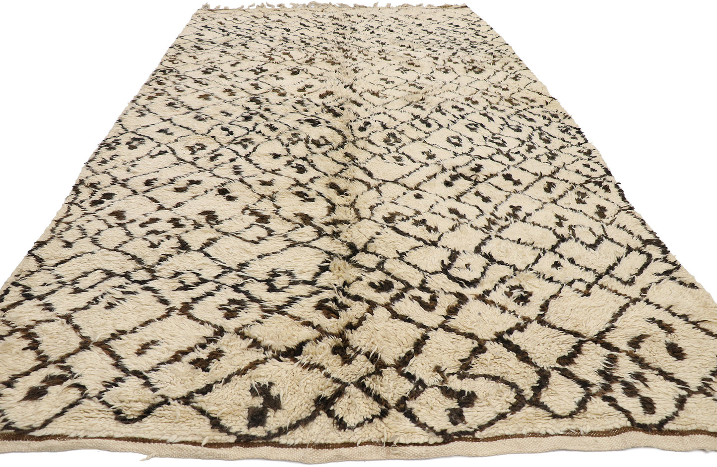 7 x 11 Vintage Moroccan Beni Ourain Rug 21373