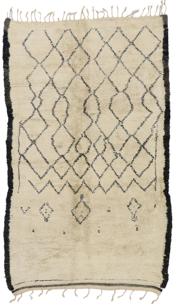 7 x 11 Vintage Moroccan Beni Ourain Rug 21376