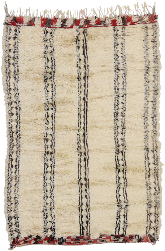 6 x 9 Vintage Beni Ourain Moroccan Rug 21377