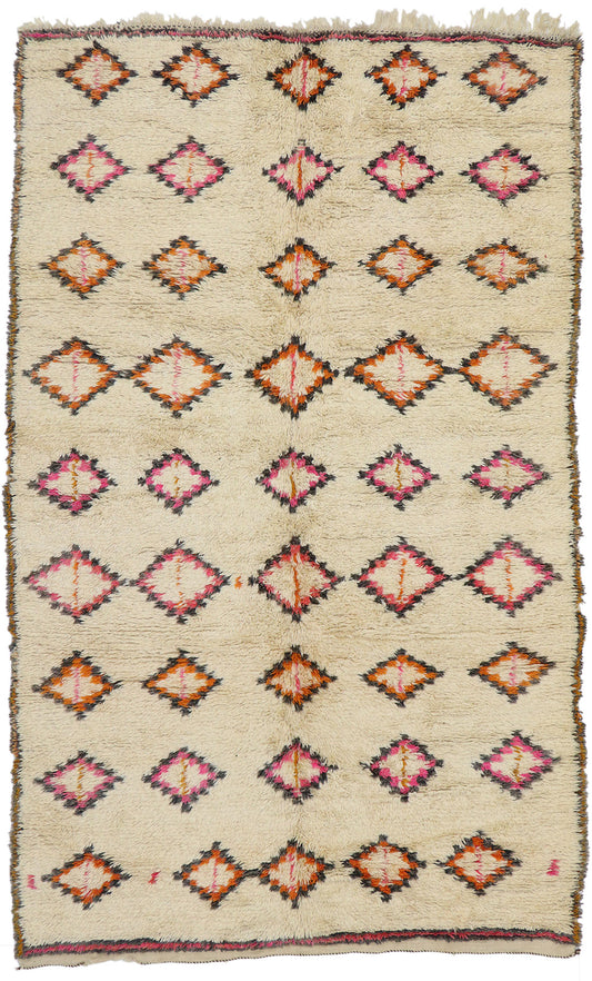 6 x 10 Vintage Beni Ourain Moroccan Rug 21378