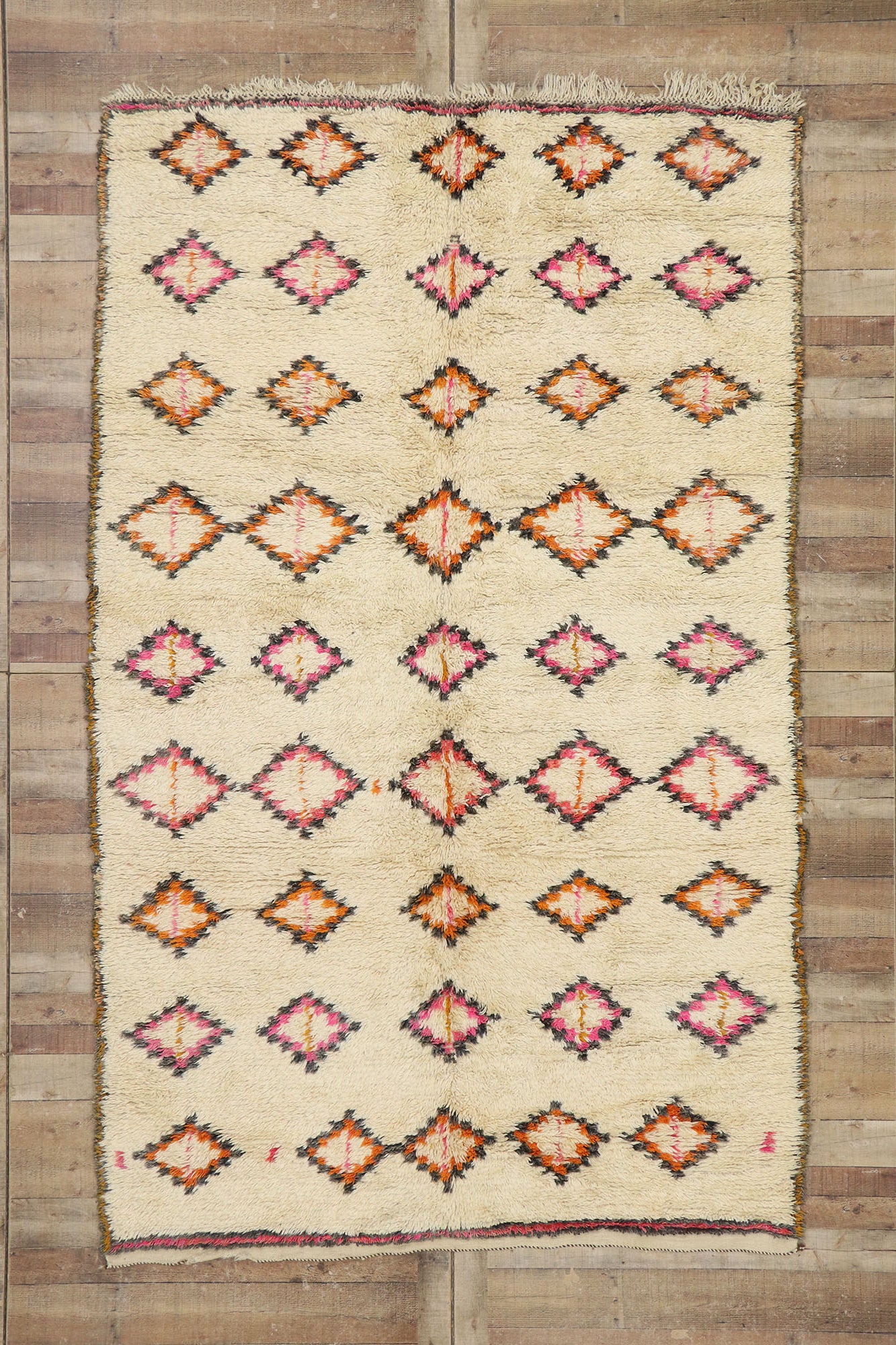 6 x 10 Vintage Beni Ourain Moroccan Rug 21378