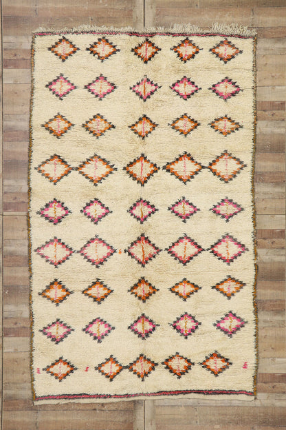 6 x 10 Vintage Beni Ourain Moroccan Rug 21378