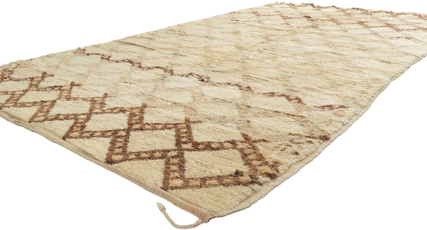 6 x 10 Vintage Moroccan Beni Ourain Rug 21379