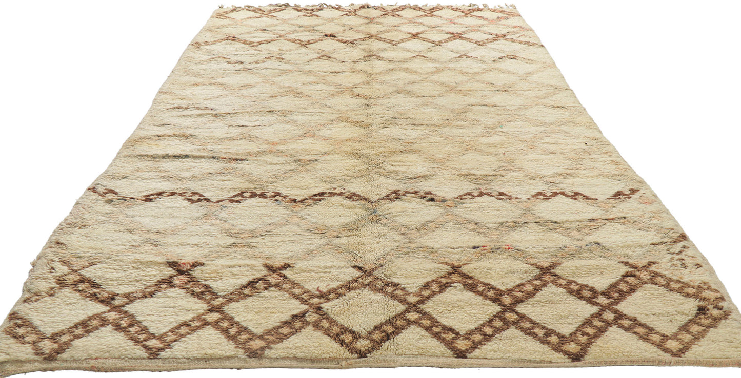 6 x 10 Vintage Moroccan Beni Ourain Rug 21379