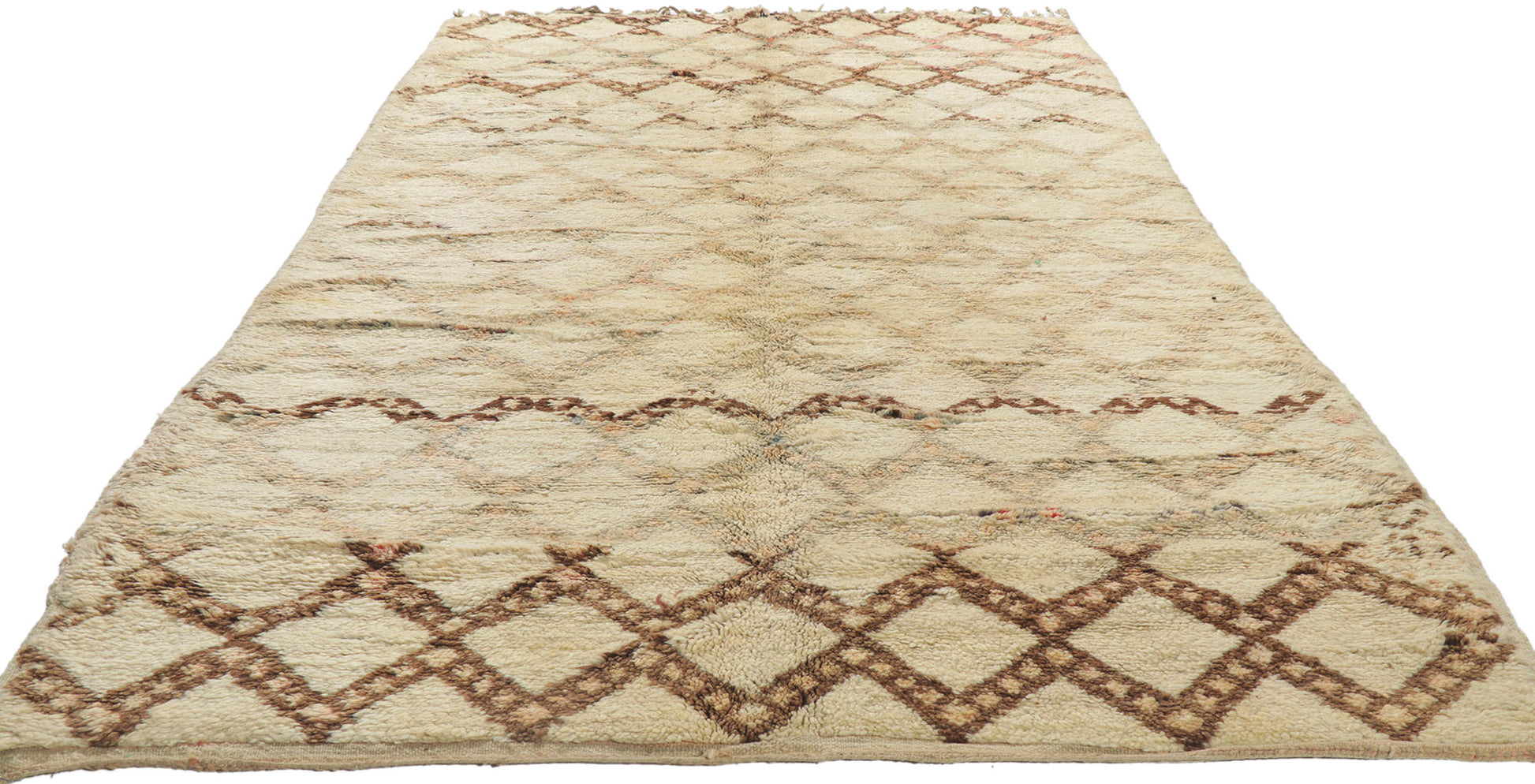 6 x 10 Vintage Moroccan Beni Ourain Rug 21379