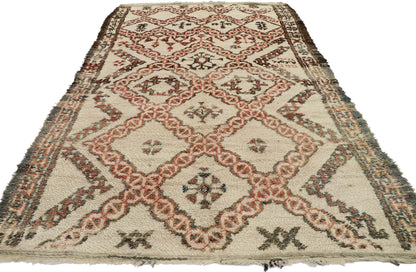 6 x 9 Vintage Moroccan Beni Ourain Rug 21382
