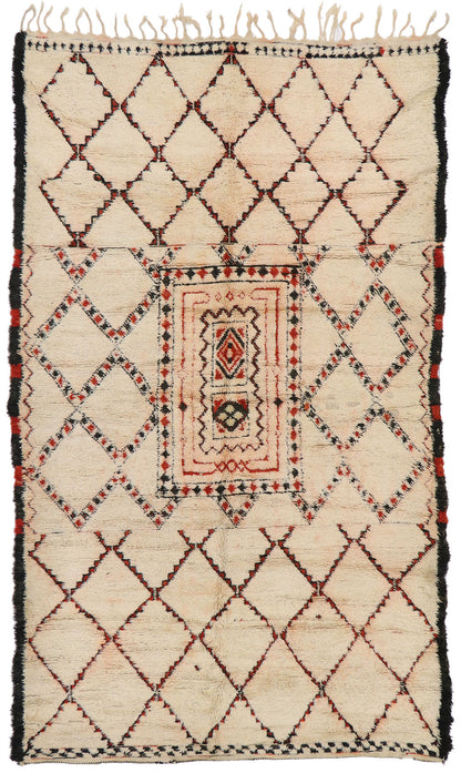 6 x 10 Vintage Moroccan Beni Ourain Rug 21384