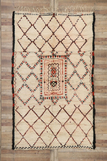 6 x 10 Vintage Moroccan Beni Ourain Rug 21384