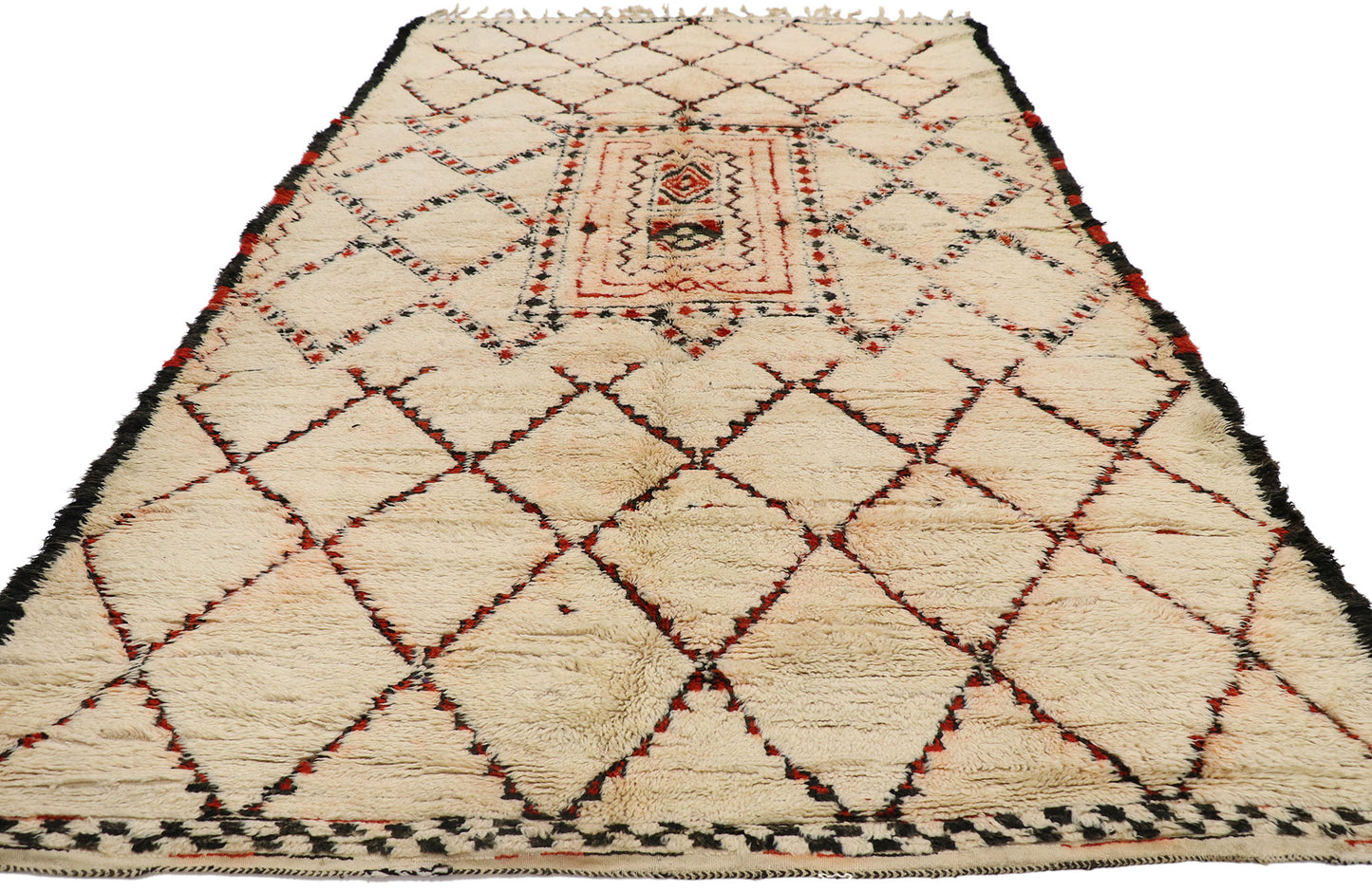 6 x 10 Vintage Moroccan Beni Ourain Rug 21384