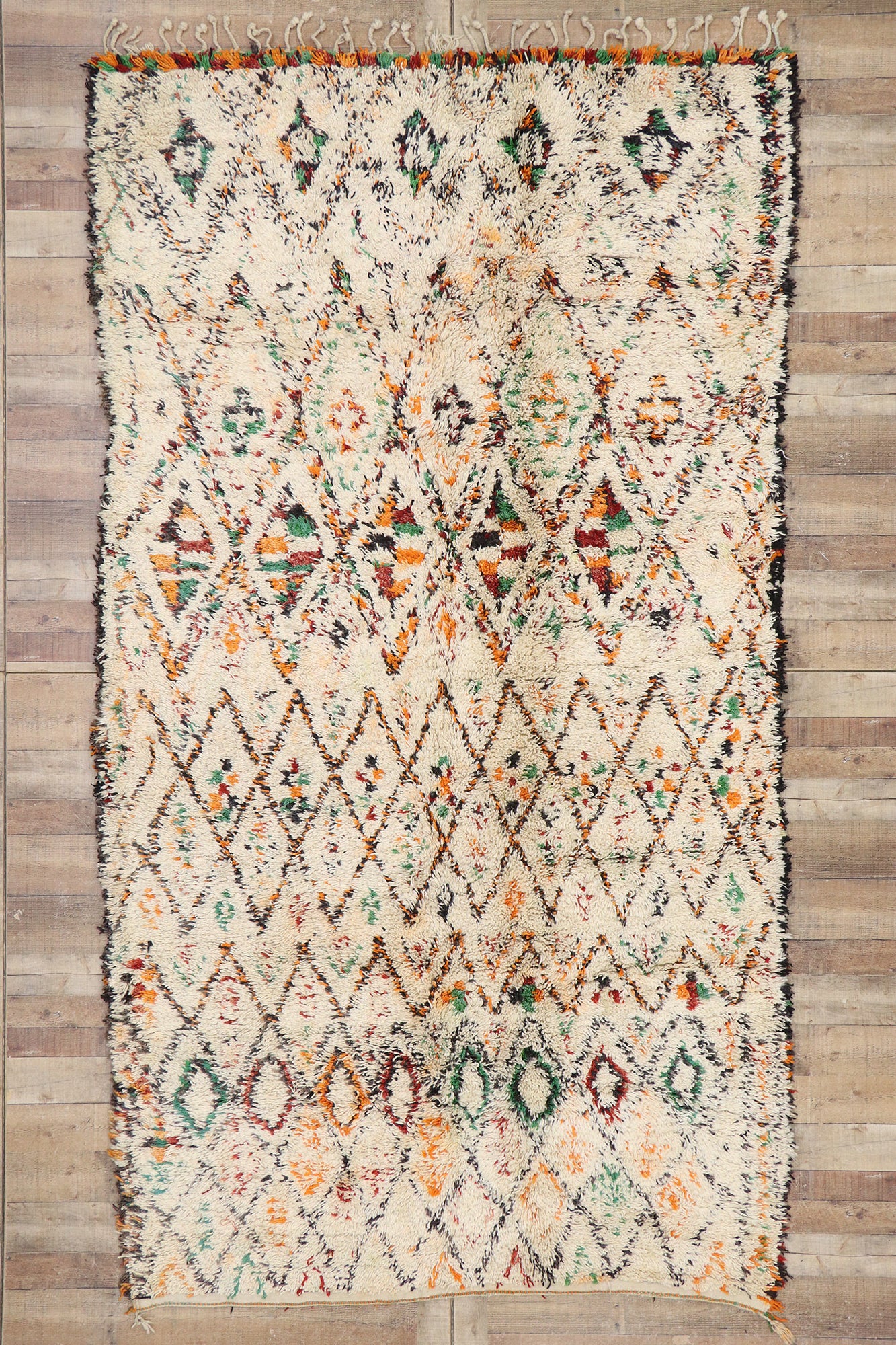 6 x 11 Vintage Moroccan Beni Ourain Rug 21386
