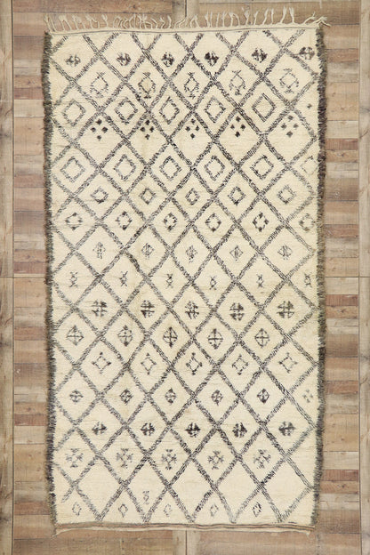 6 x 11 Vintage Moroccan Beni Ourain Rug 21389