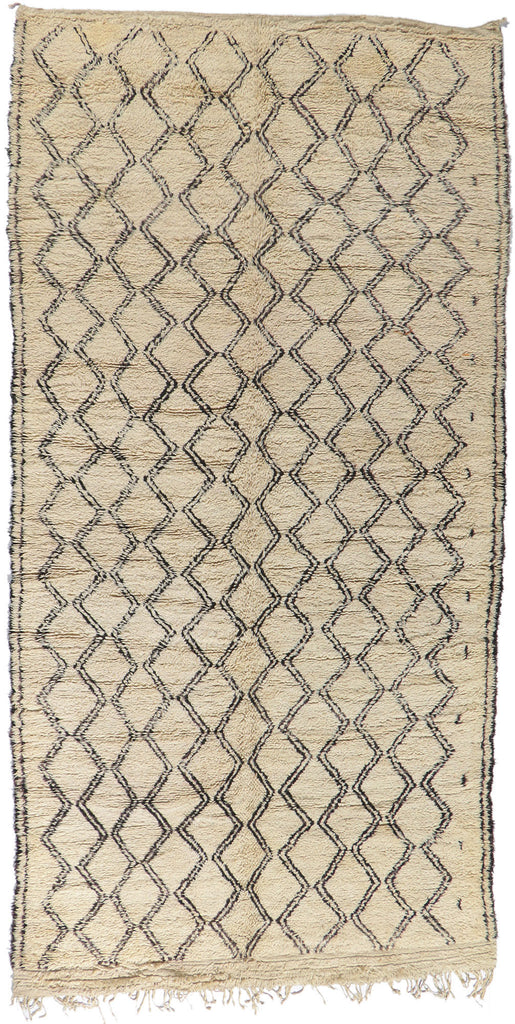 6 x 13 Vintage Moroccan Beni Ourain Rug 21390